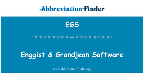 EGS Enggist & Grandjean Software .